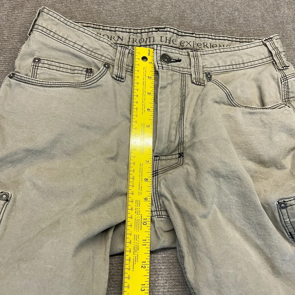 prAna Murray Cargo Shorts Men's 30 Khaki Stretch Organic Cotton Utility 9